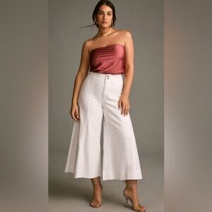 Pilcro Corset High-Rise Crop Culotte Jeans